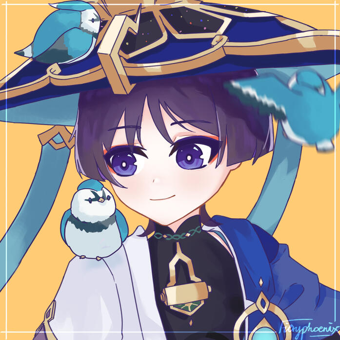 Bust character full rendered